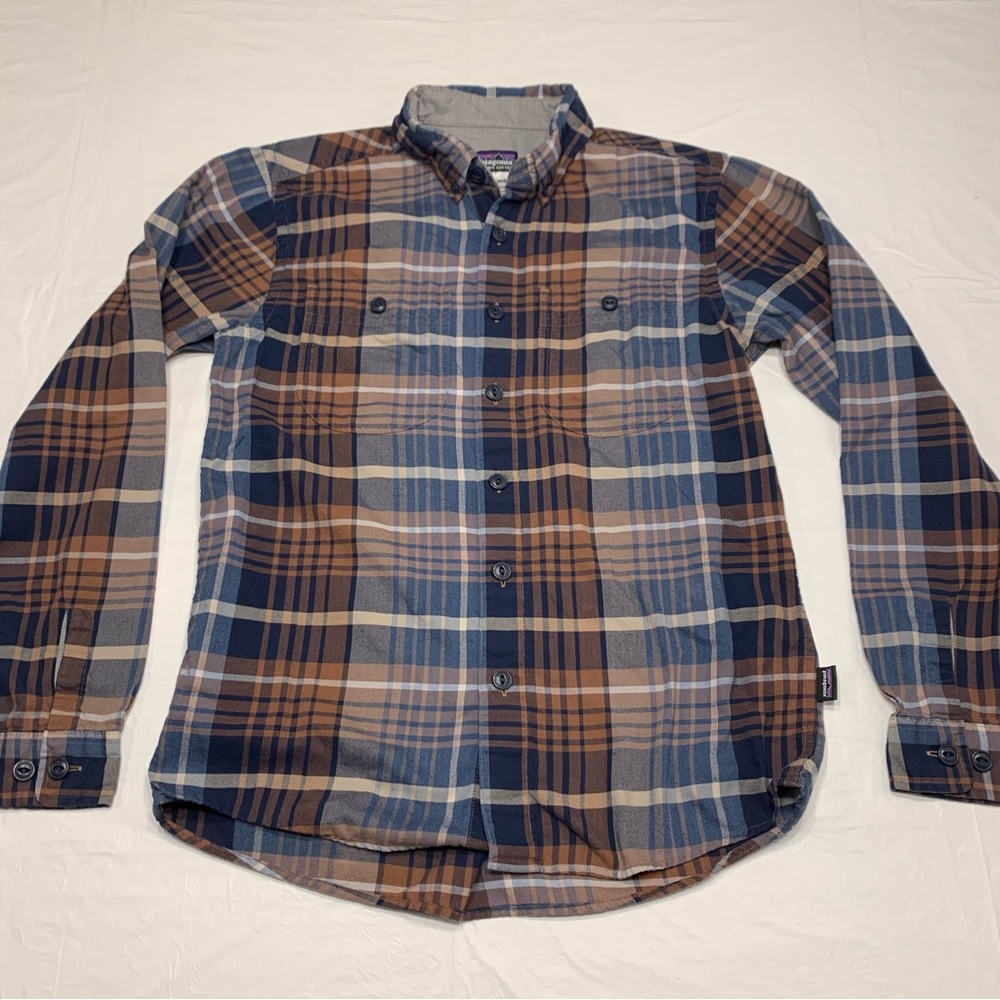 Patagonia High Moss Plaid Long Sleeve Lightweight Button Up Shirt Men’s Small